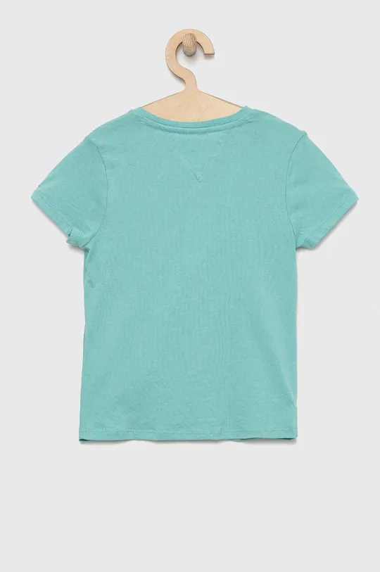Tommy Hilfiger t-shirt bawełniany dziecięcy turkusowy