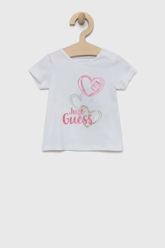 λευκό Μπλουζάκι μωρού Guess Για κορίτσια
