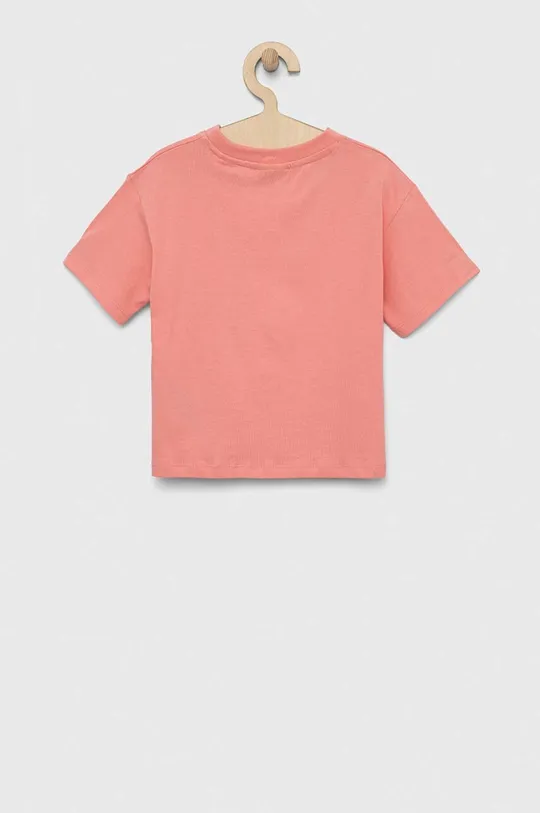 Дитяча бавовняна футболка Guess рожевий