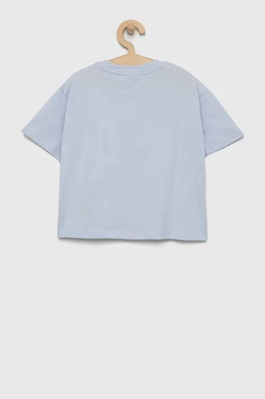 Guess t-shirt bawełniany dziecięcy niebieski