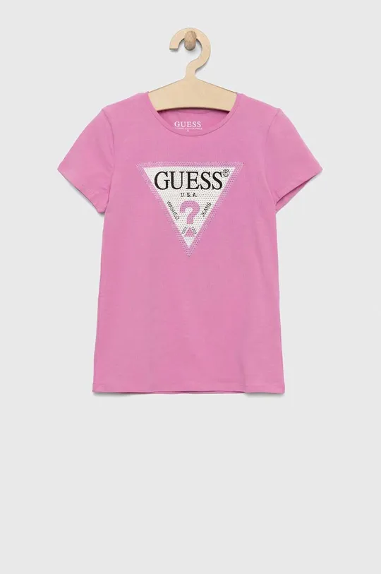 μωβ Παιδικό μπλουζάκι Guess Για κορίτσια