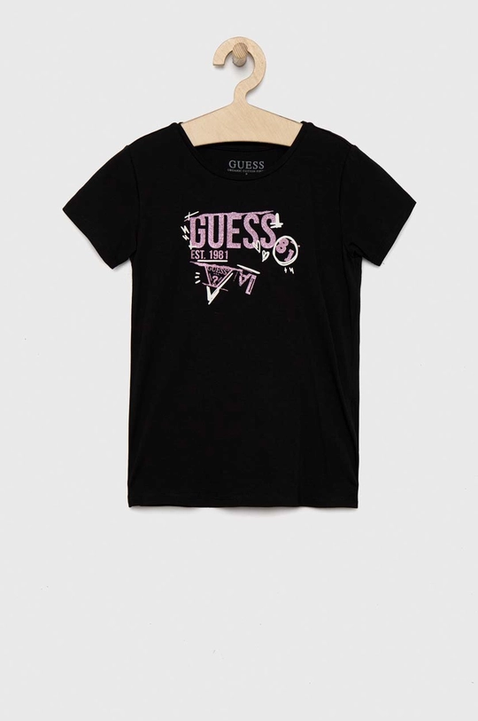 чорний Дитяча футболка Guess Для дівчаток