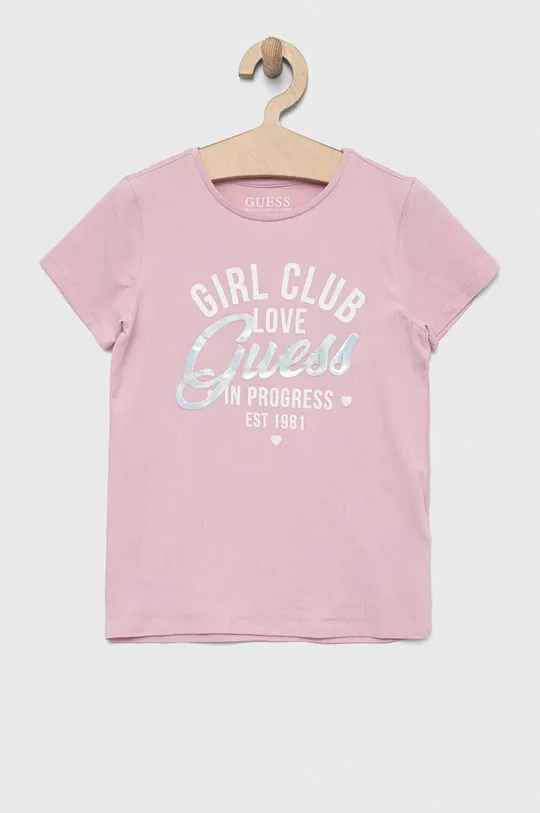 pastelově růžová Dětské tričko Guess Dívčí