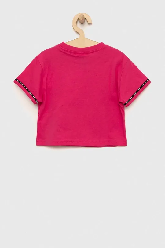 roza Dječja pamučna majica kratkih rukava Puma PUMA POWER Tape Tee G