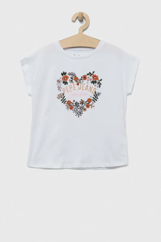 Pepe Jeans t-shirt in cotone per bambini bianco PG502936
