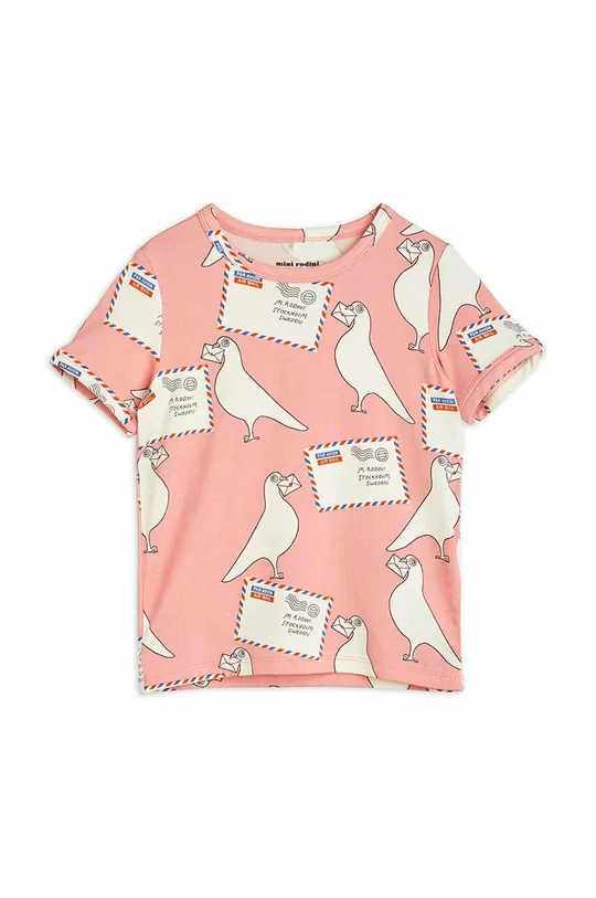 różowy Mini Rodini t-shirt dziecięcy Dziewczęcy