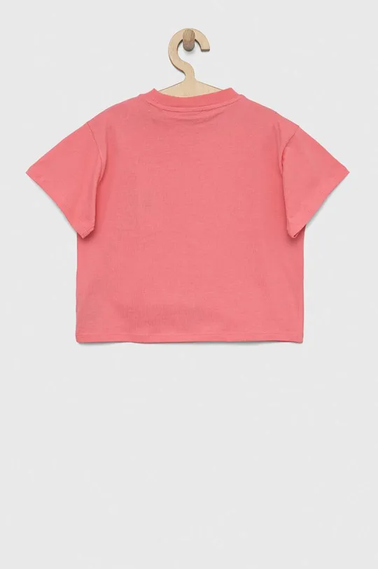 Дитяча бавовняна футболка Guess рожевий