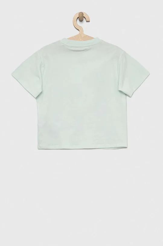 Guess t-shirt bawełniany dziecięcy turkusowy