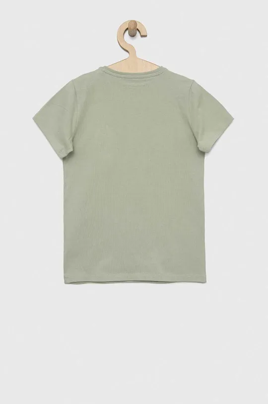 Дитяча бавовняна футболка Guess зелений