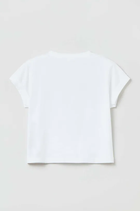 Otroška bombažna kratka majica OVS bela
