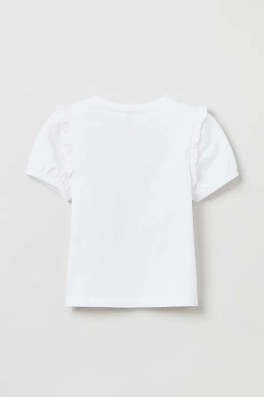 OVS t-shirt bawełniany dziecięcy biały