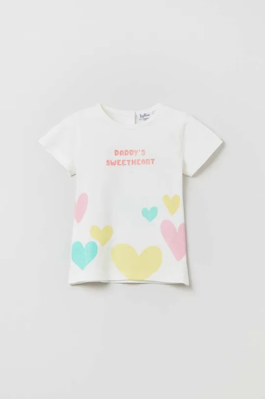 білий Бавовняна футболка для немовлят OVS Для дівчаток