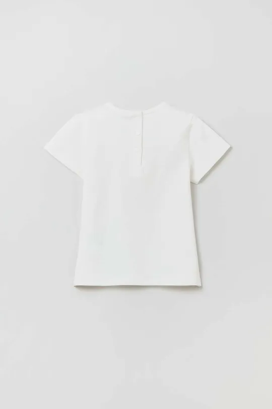 OVS t-shirt bawełniany niemowlęcy biały
