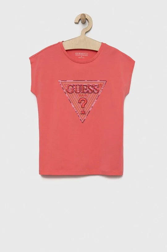 рожевий Дитяча футболка Guess Для дівчаток