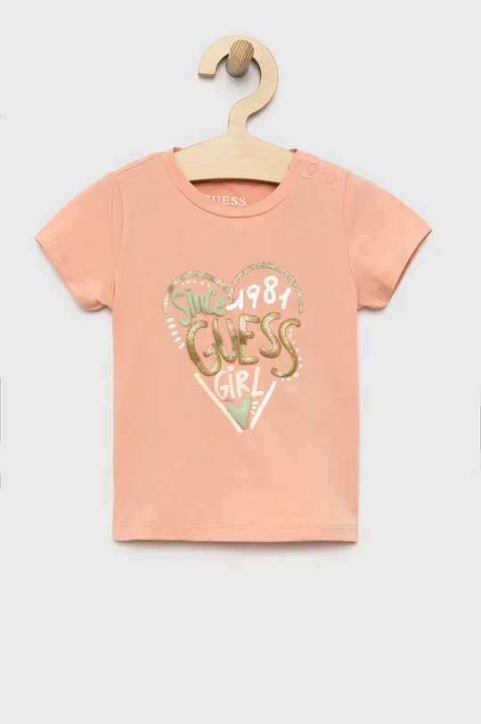 ροζ Μπλουζάκι μωρού Guess Για κορίτσια