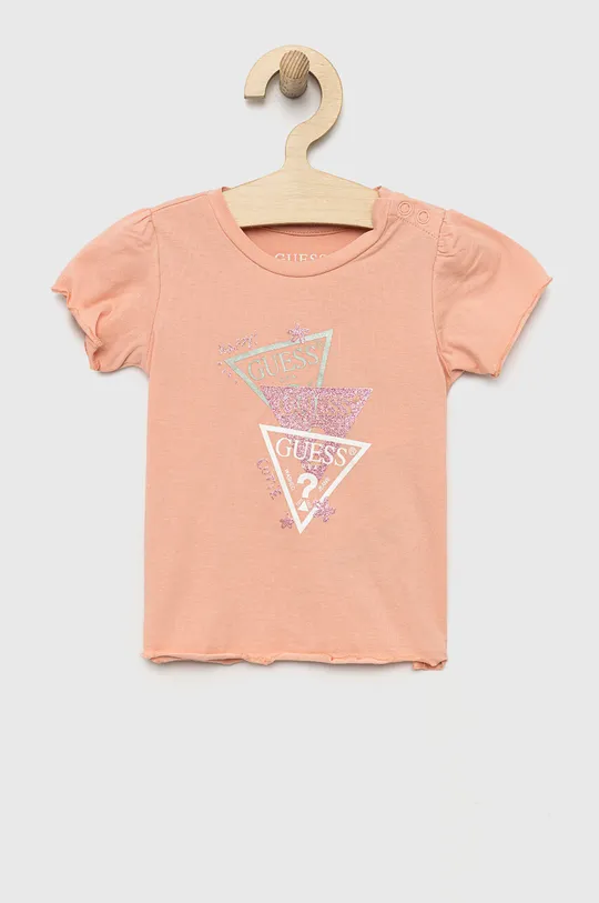 ροζ Παιδικό μπλουζάκι Guess Για κορίτσια