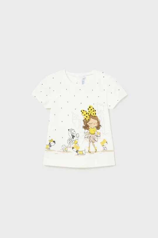 żółty Mayoral t-shirt niemowlęcy Dziewczęcy