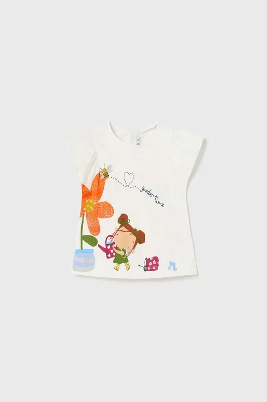Μωρό βαμβακερό μπλουζάκι Mayoral 2-pack λευκό