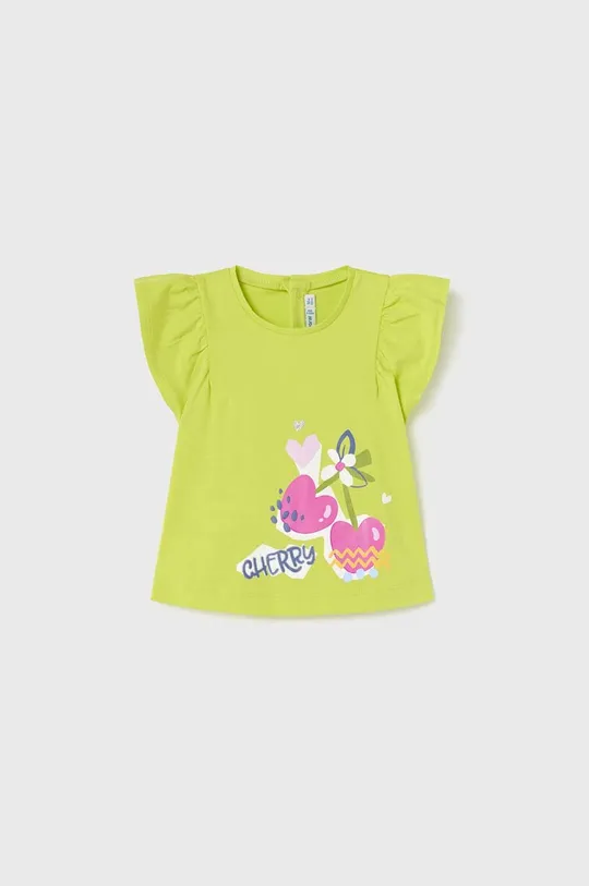 Μωρό βαμβακερό μπλουζάκι Mayoral 2-pack πράσινο