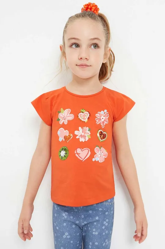 narančasta Dječja majica kratkih rukava Mayoral Za djevojčice