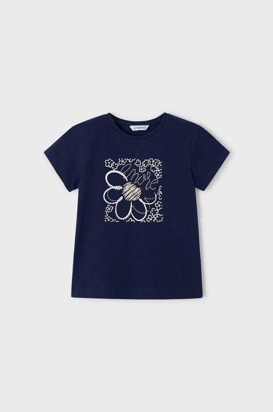 námořnická modř Dětské bavlněné tričko Mayoral Dívčí