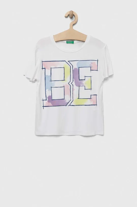 білий Дитяча футболка United Colors of Benetton Для дівчаток