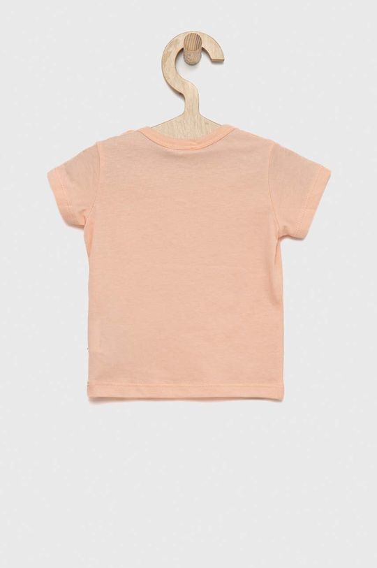 United Colors of Benetton t-shirt bawełniany niemowlęcy brzoskwiniowy