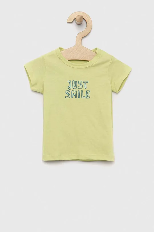 зелений Бавовняна футболка для немовлят United Colors of Benetton Для дівчаток