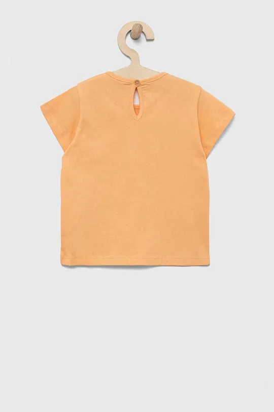 Μωρό βαμβακερό μπλουζάκι United Colors of Benetton πορτοκαλί