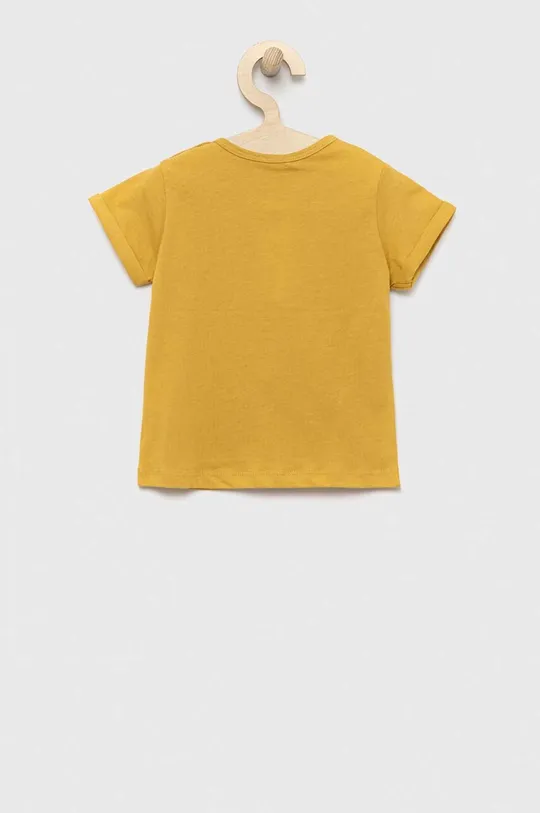 Μωρό βαμβακερό μπλουζάκι United Colors of Benetton κίτρινο
