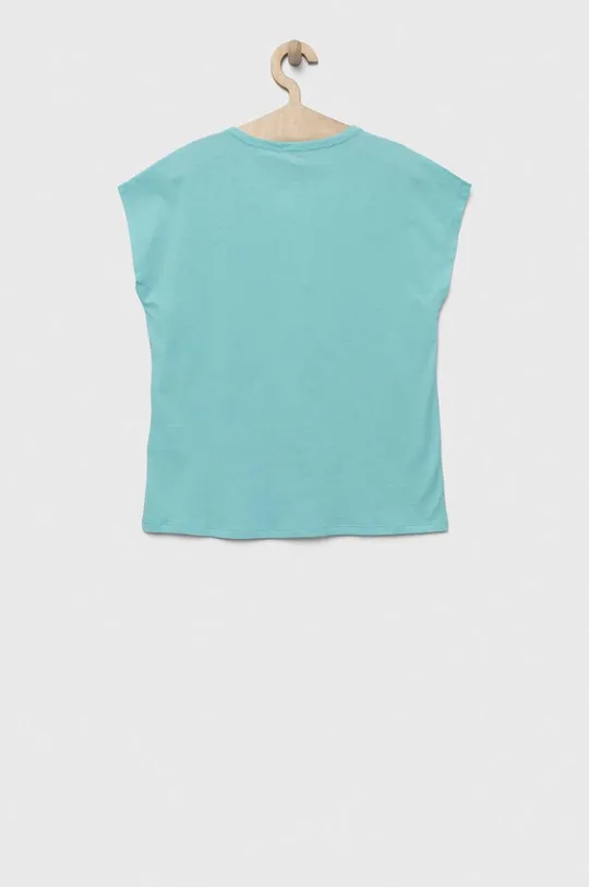 Dječja pamučna majica kratkih rukava United Colors of Benetton tirkizna