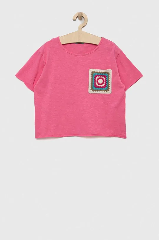 ružová Detské tričko United Colors of Benetton Dievčenský