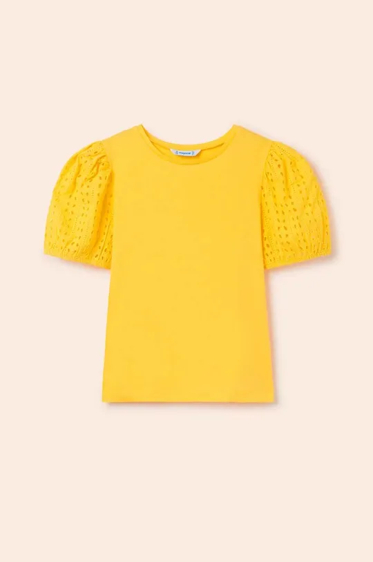 жовтий Дитяча бавовняна футболка Mayoral
