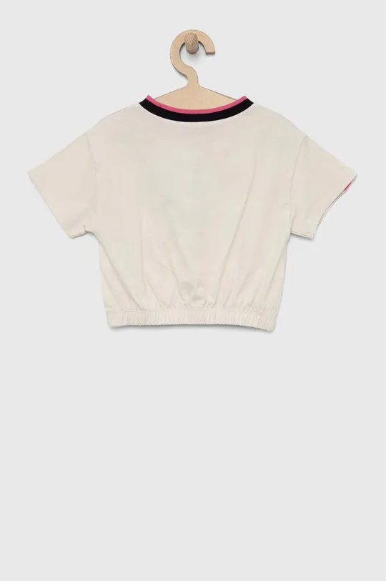 Dječja pamučna majica kratkih rukava Sisley bež