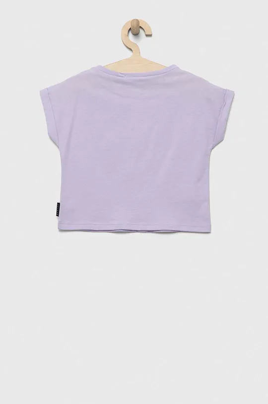 Дитяча бавовняна футболка Sisley фіолетовий
