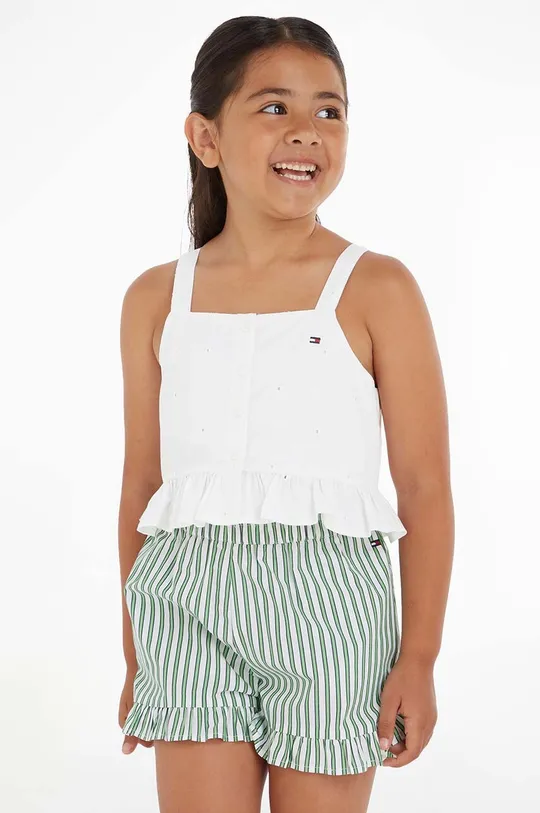 білий Бавовняна блузка Tommy Hilfiger Для дівчаток
