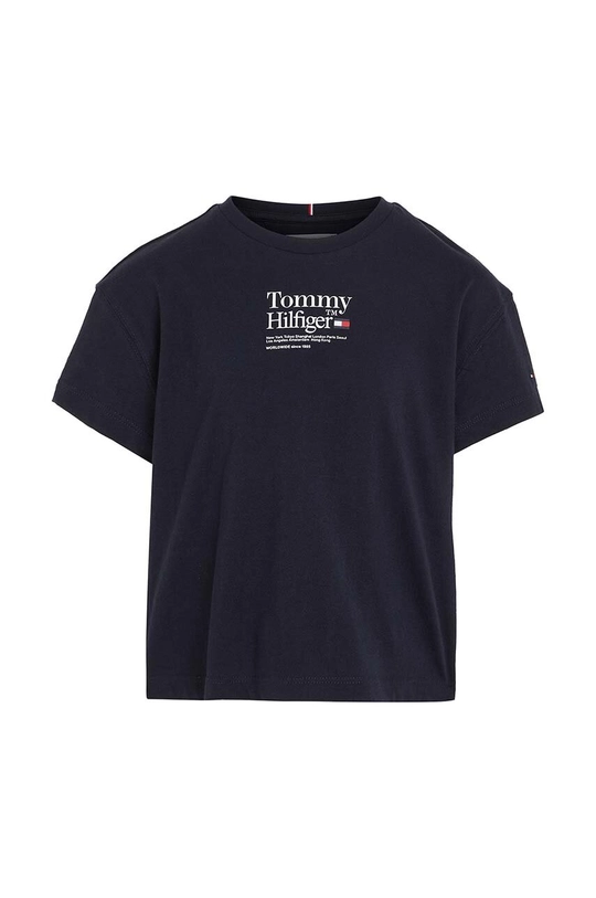 Tommy Hilfiger t-shirt bawełniany dziecięcy czarny