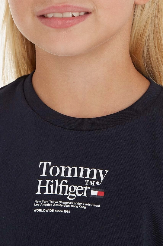 Παιδικό βαμβακερό μπλουζάκι Tommy Hilfiger Για κορίτσια