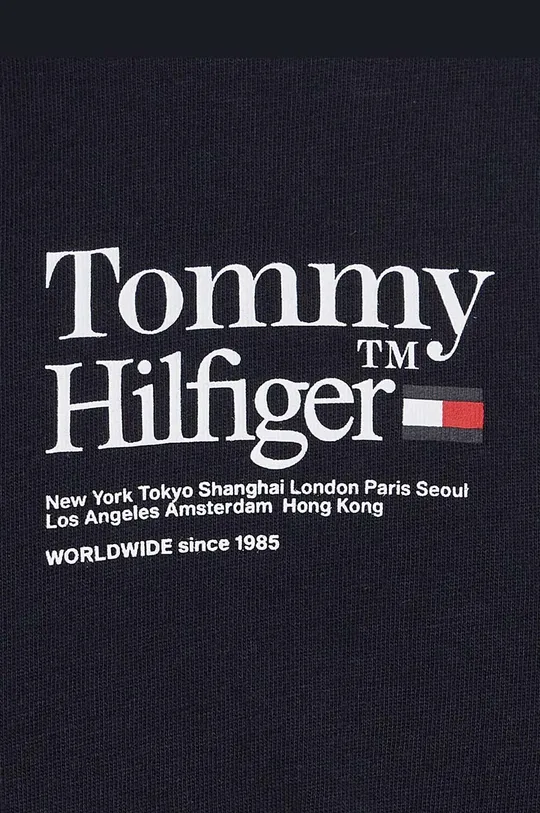 crna Dječja pamučna majica kratkih rukava Tommy Hilfiger