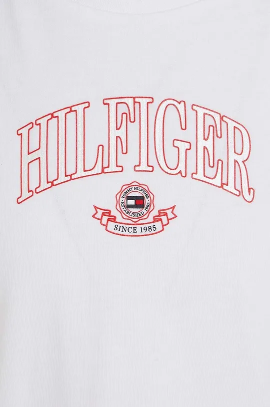 biały Tommy Hilfiger t-shirt bawełniany dziecięcy