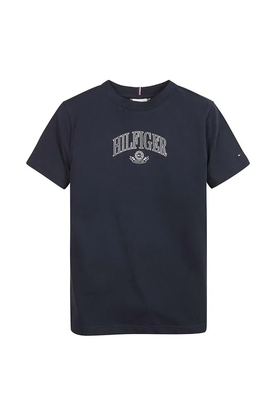 Tommy Hilfiger t-shirt bawełniany dziecięcy czarny