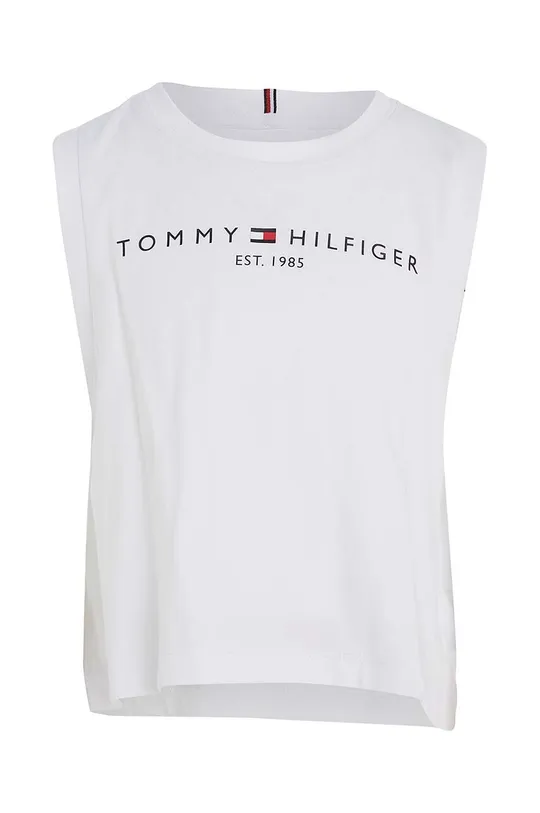 Tommy Hilfiger top bawełniany dziecięcy biały