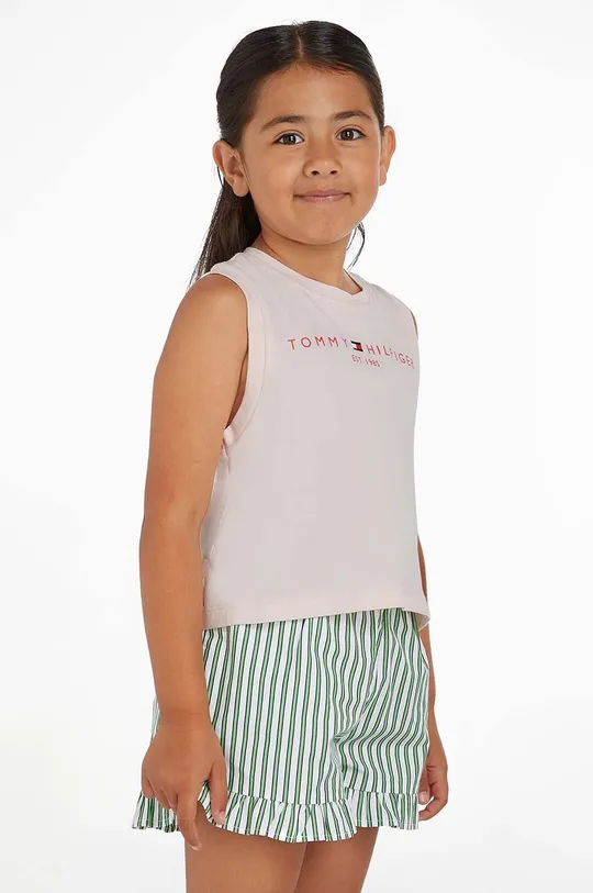 rosa Tommy Hilfiger top di cotone bambino Ragazze