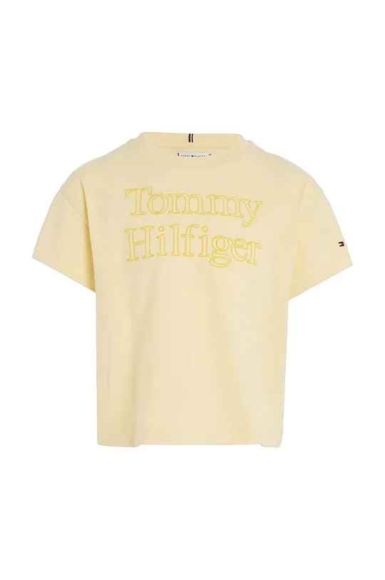 Dječja majica kratkih rukava Tommy Hilfiger zlatna