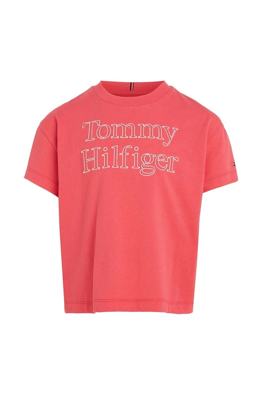 Tommy Hilfiger t-shirt dziecięcy pomarańczowy