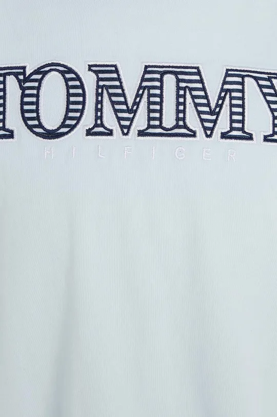 голубой Детская хлопковая футболка Tommy Hilfiger