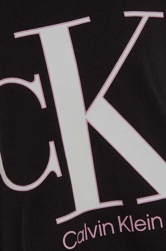 črna Otroška bombažna kratka majica Calvin Klein Jeans
