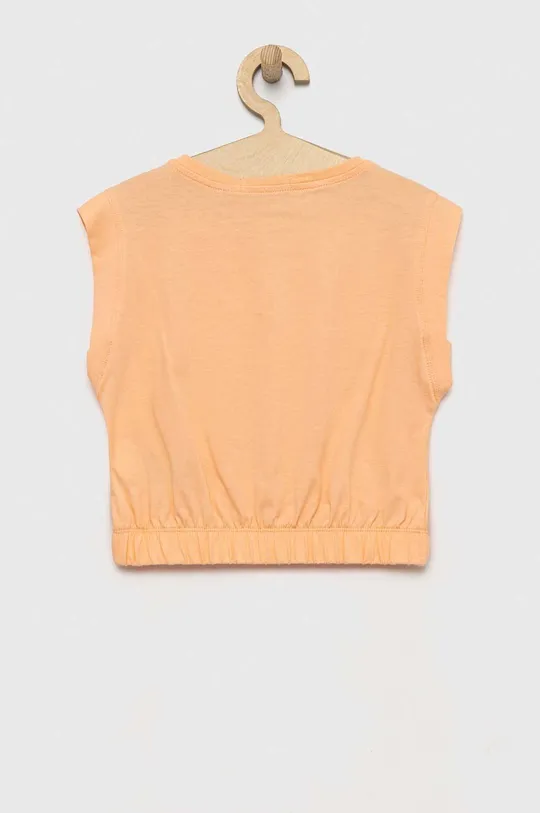 Дитячий бавовняний топ Calvin Klein Jeans помаранчевий