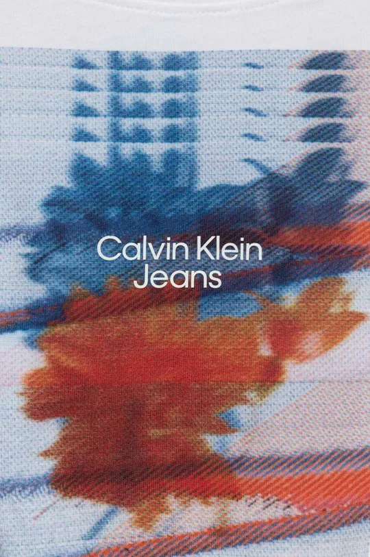 λευκό Παιδικό βαμβακερό μπλουζάκι Calvin Klein Jeans