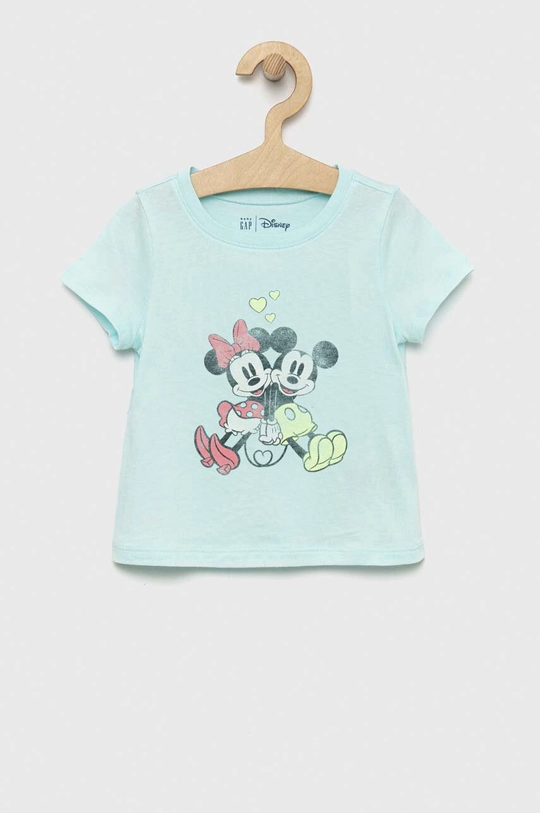 блакитний Дитяча бавовняна футболка GAP x Disney Для дівчаток